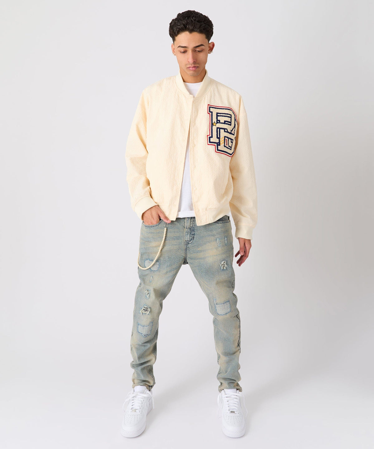 Coaches Chenille Jacket - White