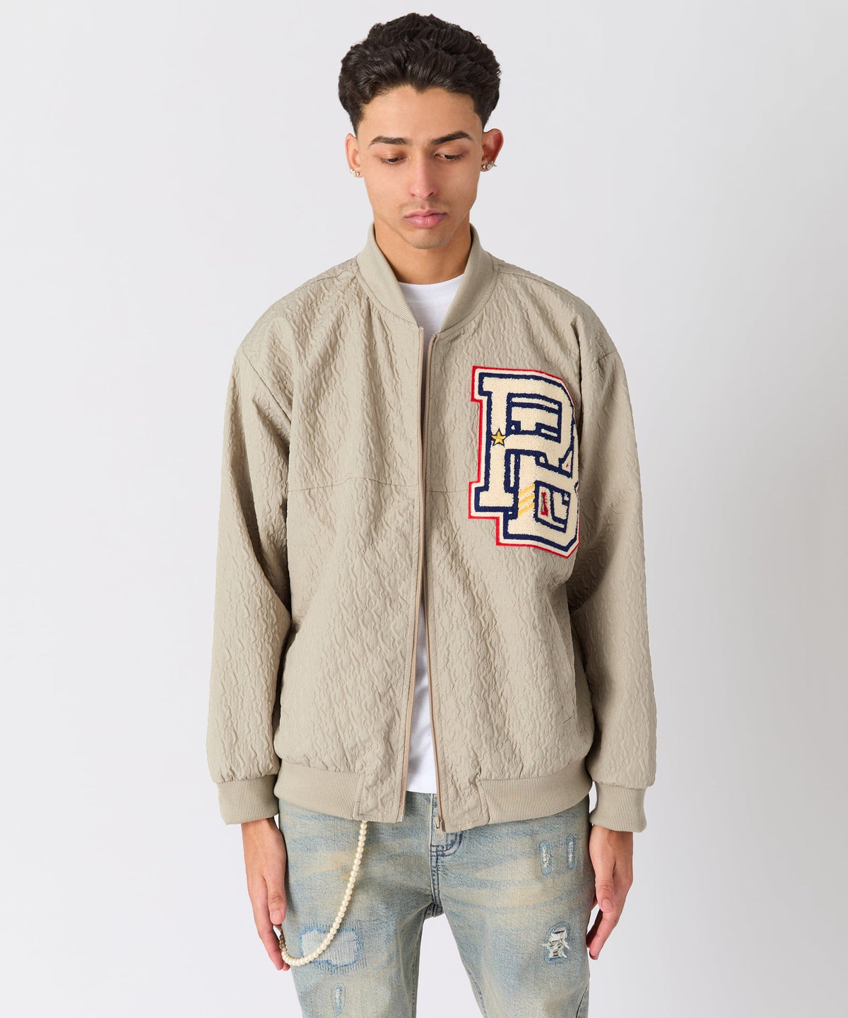 Coaches Chenille Jacket - Light Green