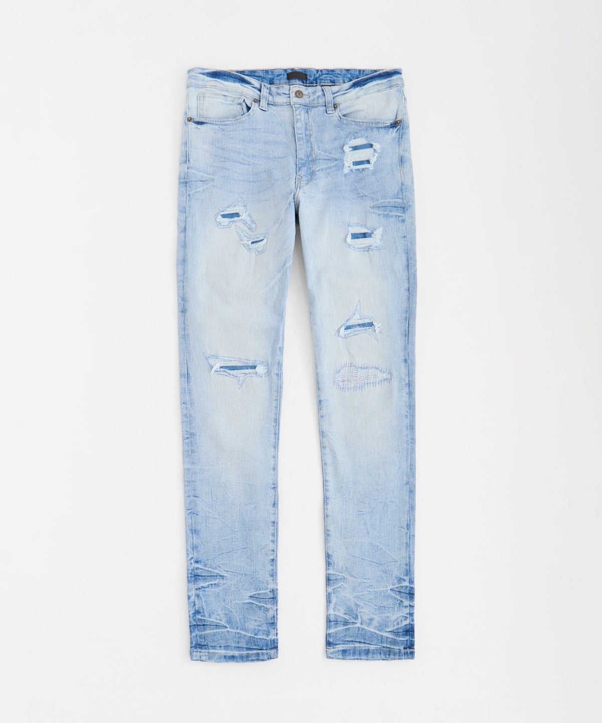 Coastal Ripped Skinny Jeans - Light Blue