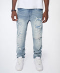 Cloudbreak Distressed Skinny Jeans - Blue