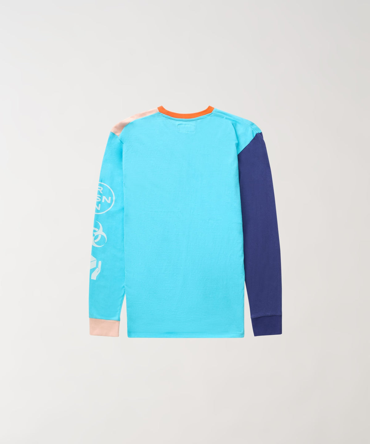Color Blocked Long Sleeve Tee - Navy