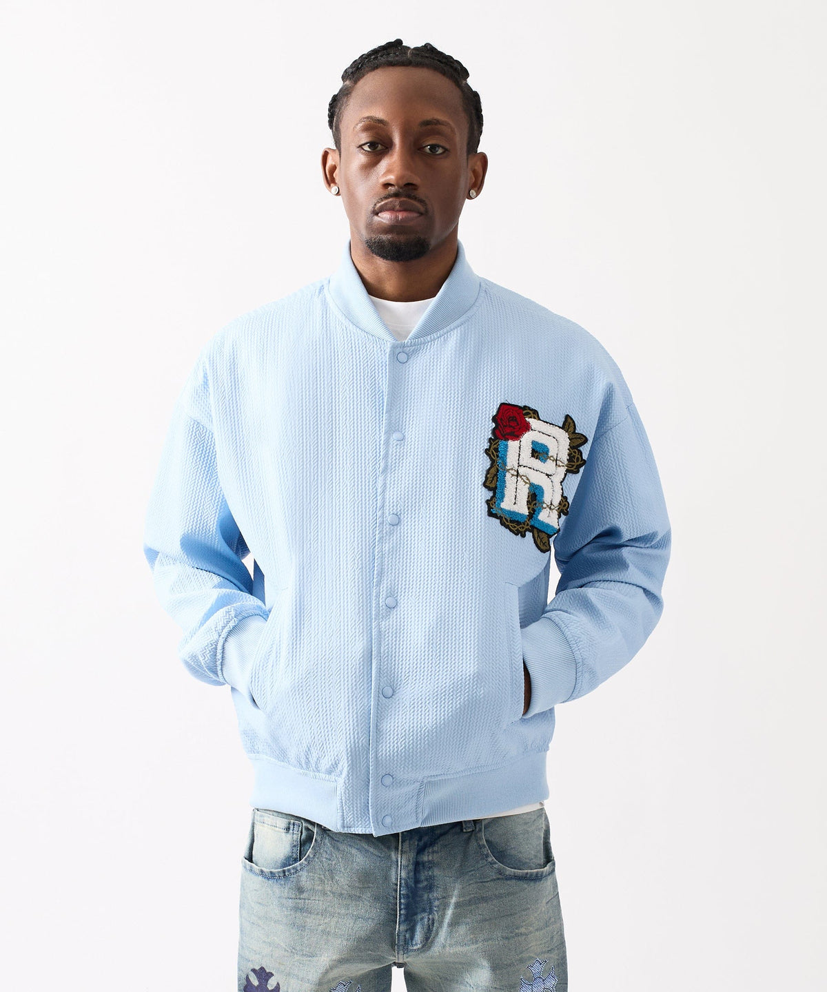 Coaches Chenille Jacket - Light Blue